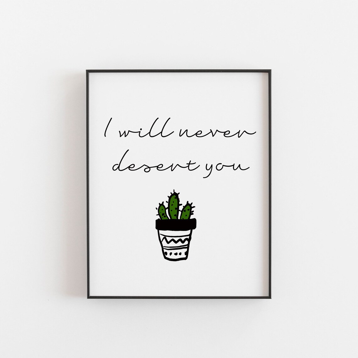 Love Cactus Quote Art Print, Gift For Husband