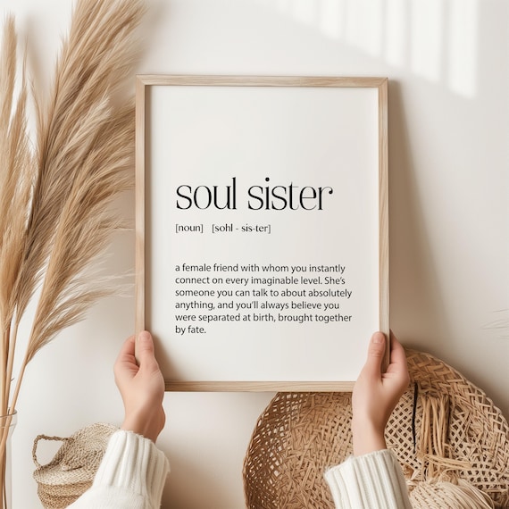 Soul Sister Definition Best Friend Art Print