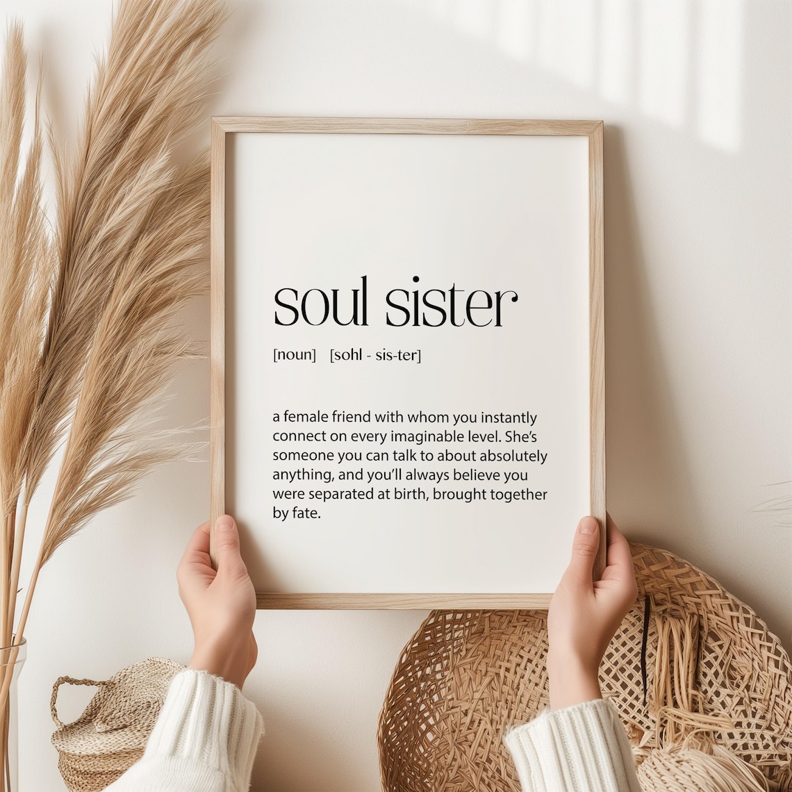 Soul Sister Definition Best Friend Art Print