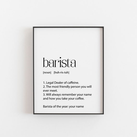 Personalised Barista Gift, Coffee Maker Thank You