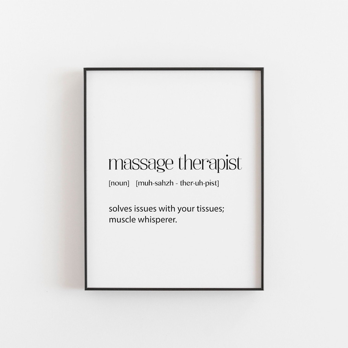 Massage Therapist Decor Art Therapy Definition Print