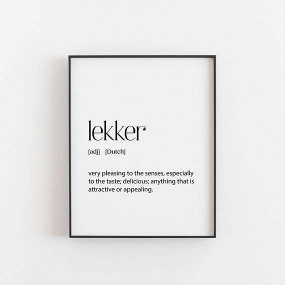 Lekker Definition Dutch Hygge Wall Art Print