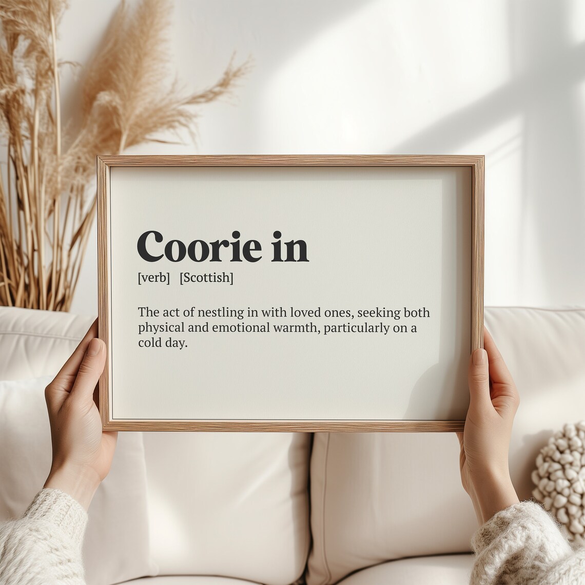 Coorie In Scottish Definition Typography Art Print - Image 2