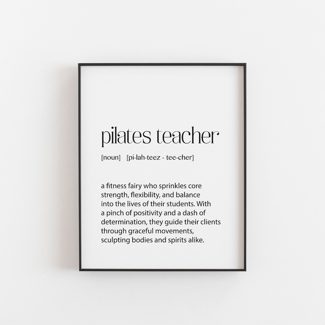 Pilates Teacher Modern Minimalist Art Print
