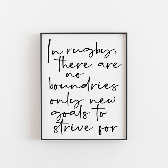 Dynamic Rugby Wall Art Print Celebrate Your Passion For The Game With Inspiring Quotes Perfect Gift Fans Players Ship Fast