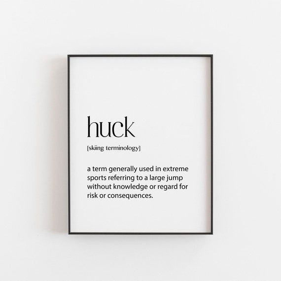 Skiing Gift Huck Definition Poster