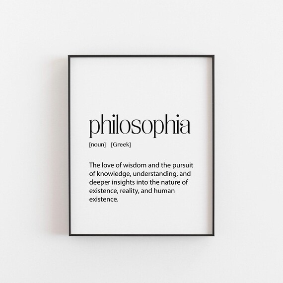 Greek Philosophia Definition Art Print, Greece Inspired