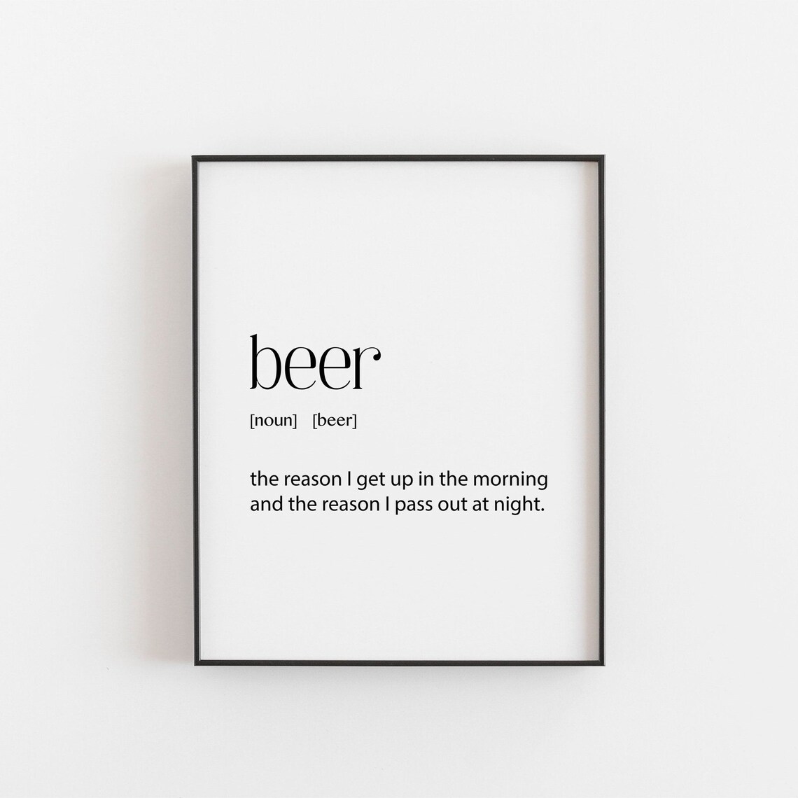 Beer Definition Funny Beer & Bar Art Print