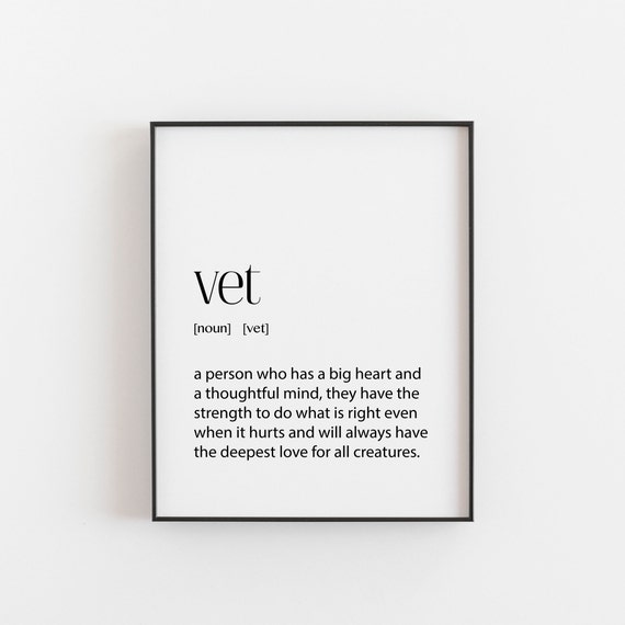 Veterinarian Gift Vet Veterinary Decor, Office Poster