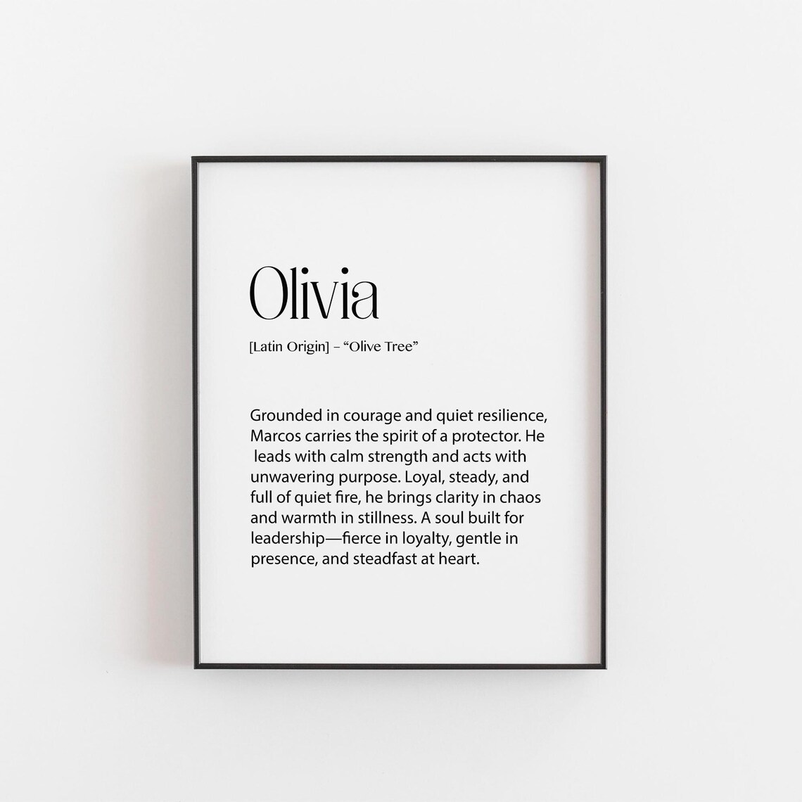 Olivia Name Meaning Art Print, Personalized Nursery Decor