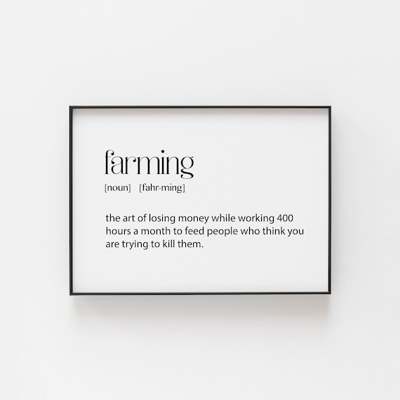 Farmhouse Farming Definition Art Print