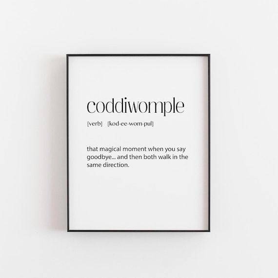 Coddiwomple Definition Word Travel Quote Minimalist Typography Poster