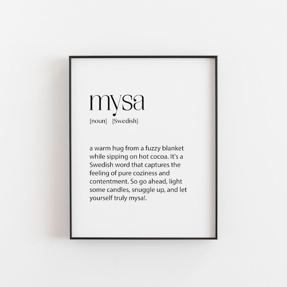 Mysa Definition Print, Swedish Hygge Wall Decor