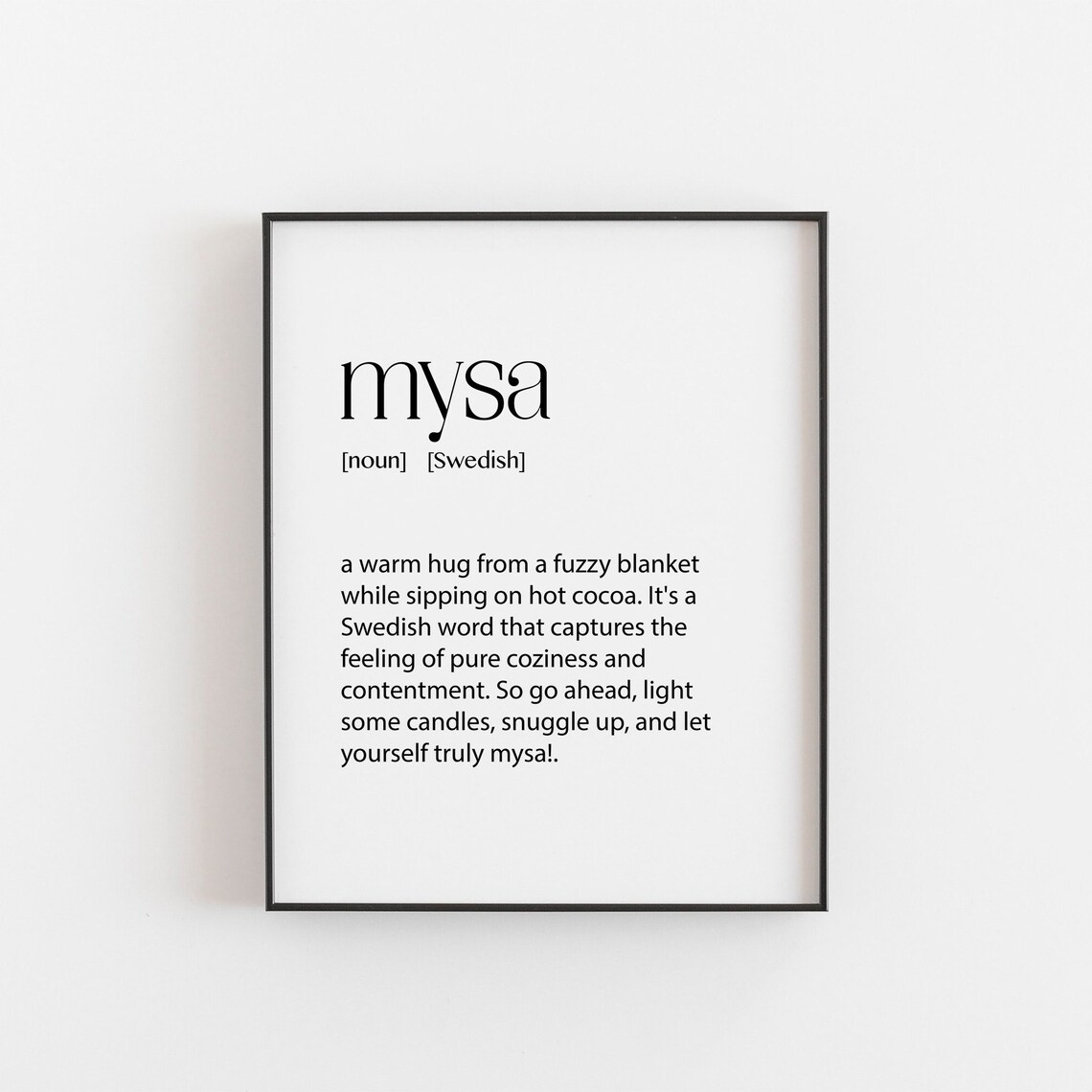 Mysa Definition Print, Swedish Hygge Wall Decor