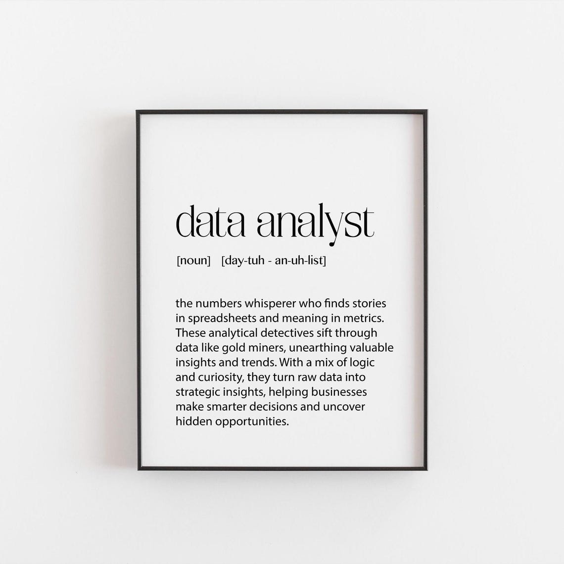 Data Analyst Funny Definition Print Numbers Whisperer Office Gift - Image 4
