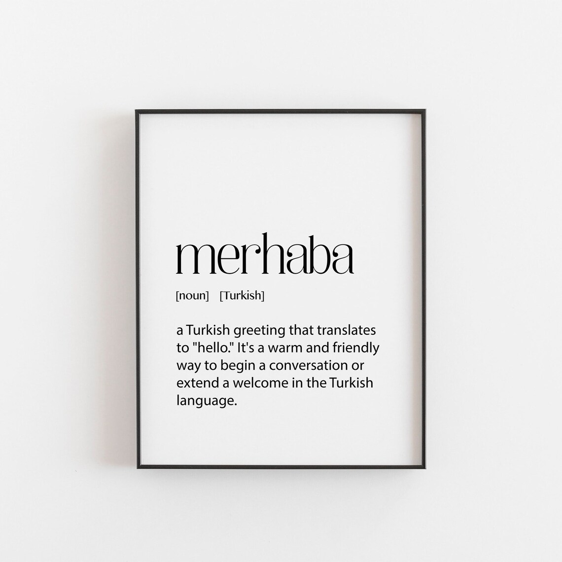Merhaba Turkish Simple Words Dictionary Art Print