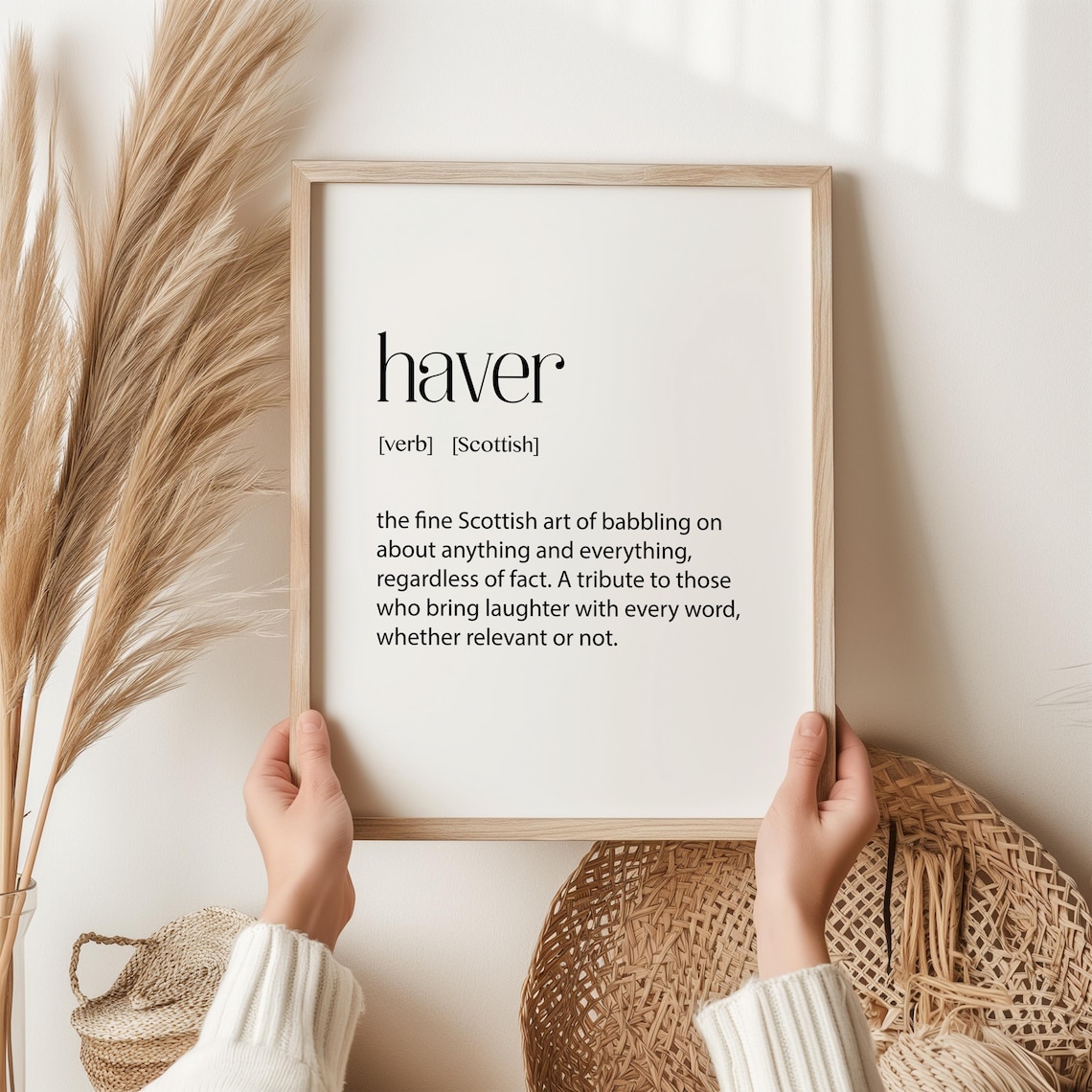 Haver Definition Print, Humorous Scottish Wall Art