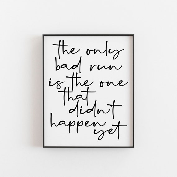 Running Poster, Motivational Gift for Marathon Runners