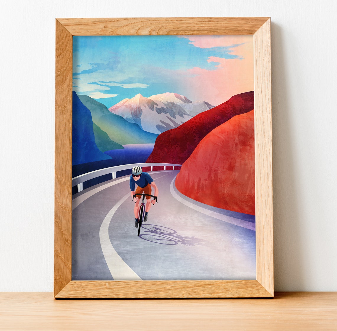 Cycling Art Print, Push The Tempo - Image 3