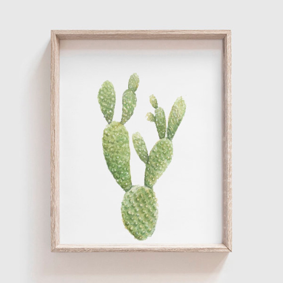 Bunny Ear Cactus Watercolor Art Print, Southwestern
