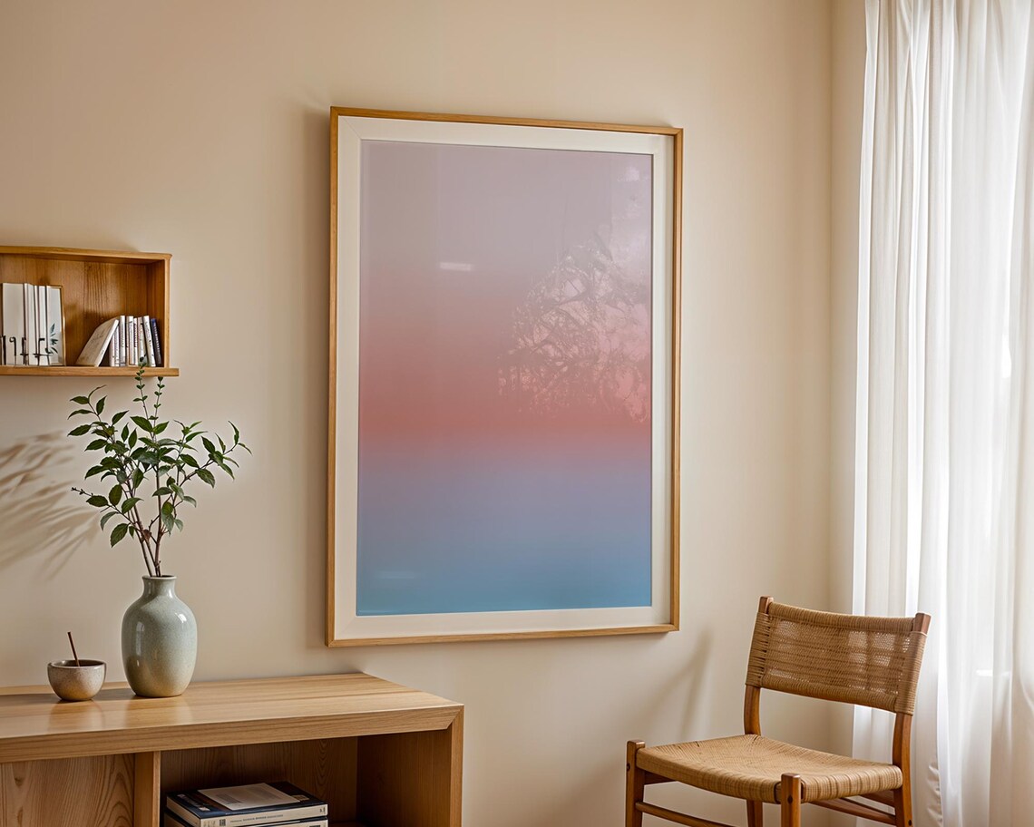 Minimalist Aura Purple Gradient Art Print