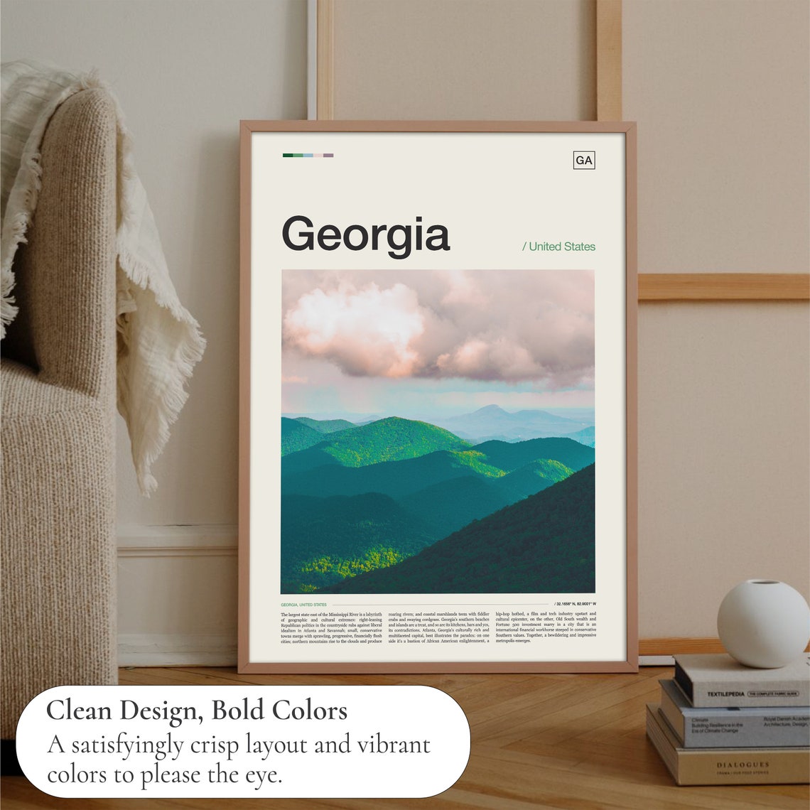 Georgia Print Georgia Poster Georgia Wall Art Georgia Art Print Georgia Photo Georgia Photography Georgia Usa Georgia Travel Print - Image 3