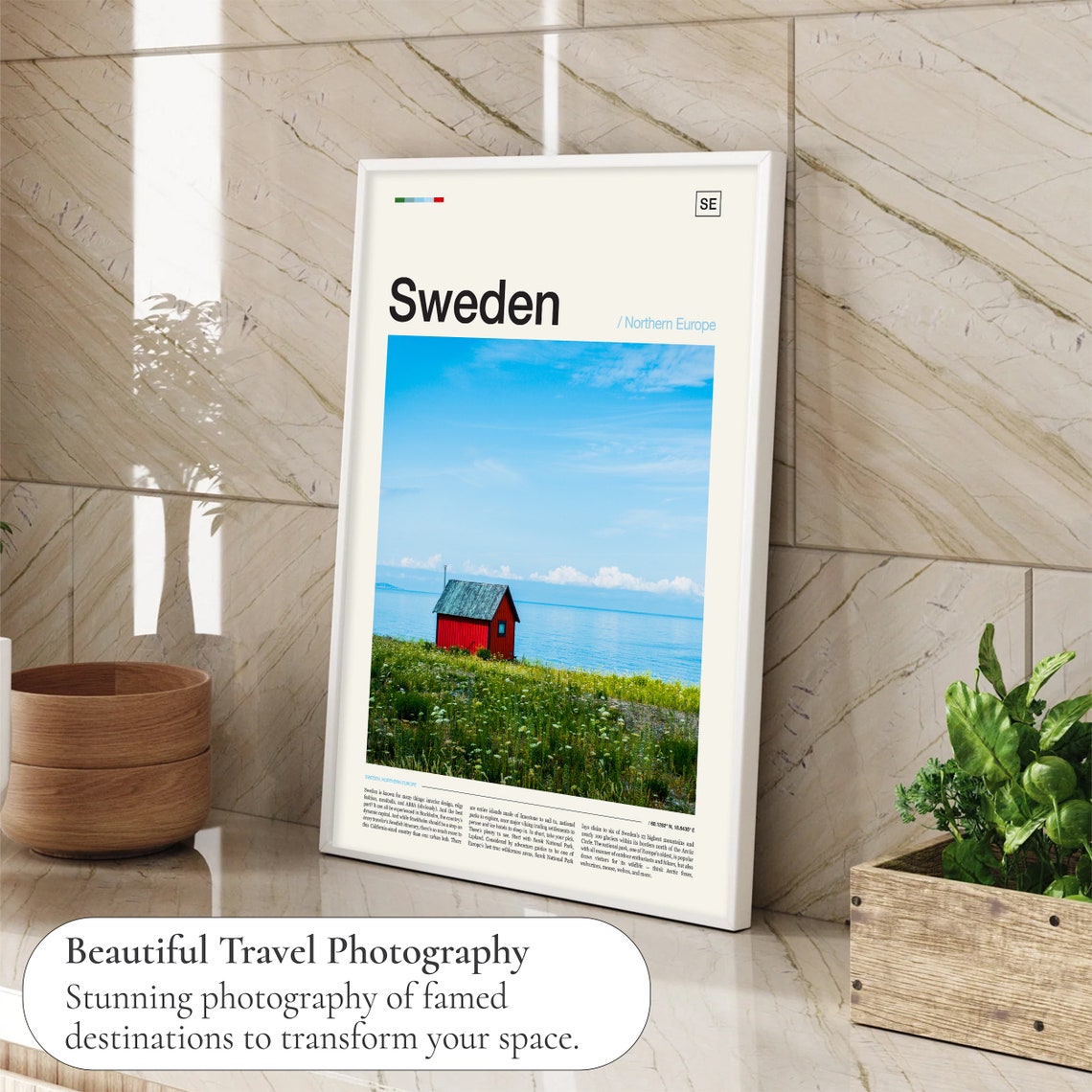 Sweden Print Sweden Poster Sweden Wall Art Sweden Art Swedish Art Swedish Dcor Swedish Poster Sweden Travel Poster - Image 4