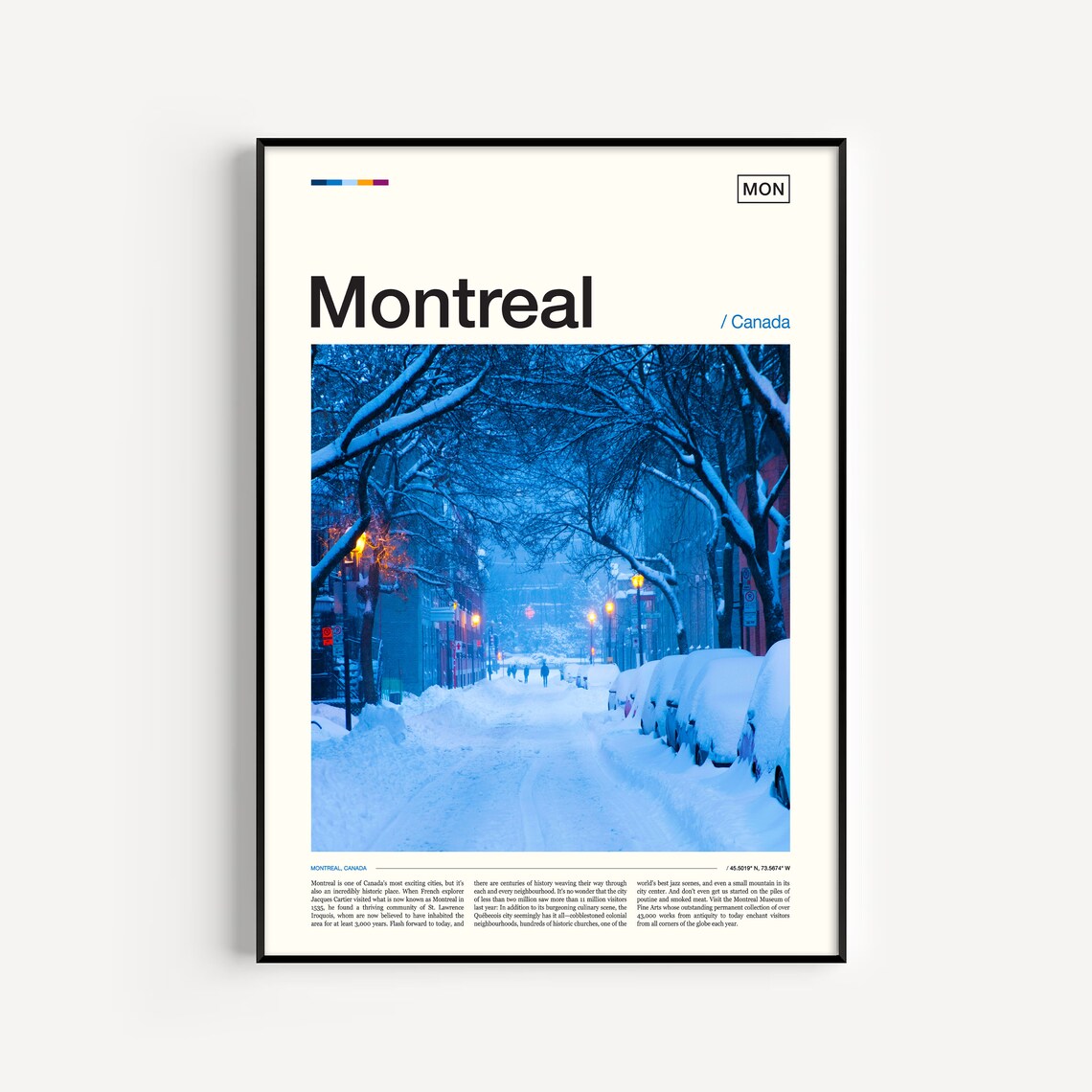 Montreal Gift Canada Travel Poster