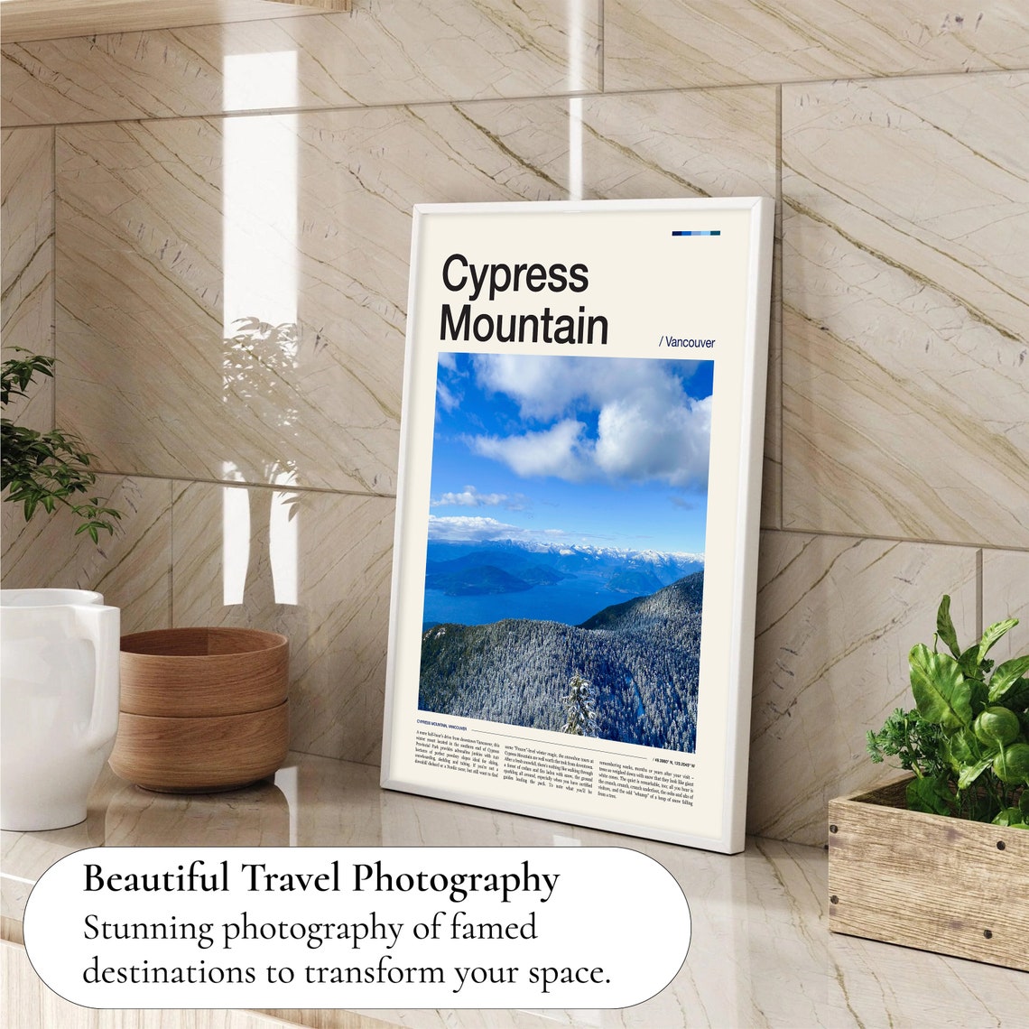 Cypress Mountain Vancouver Snow Peaks Winter Landscape Poster - Image 4