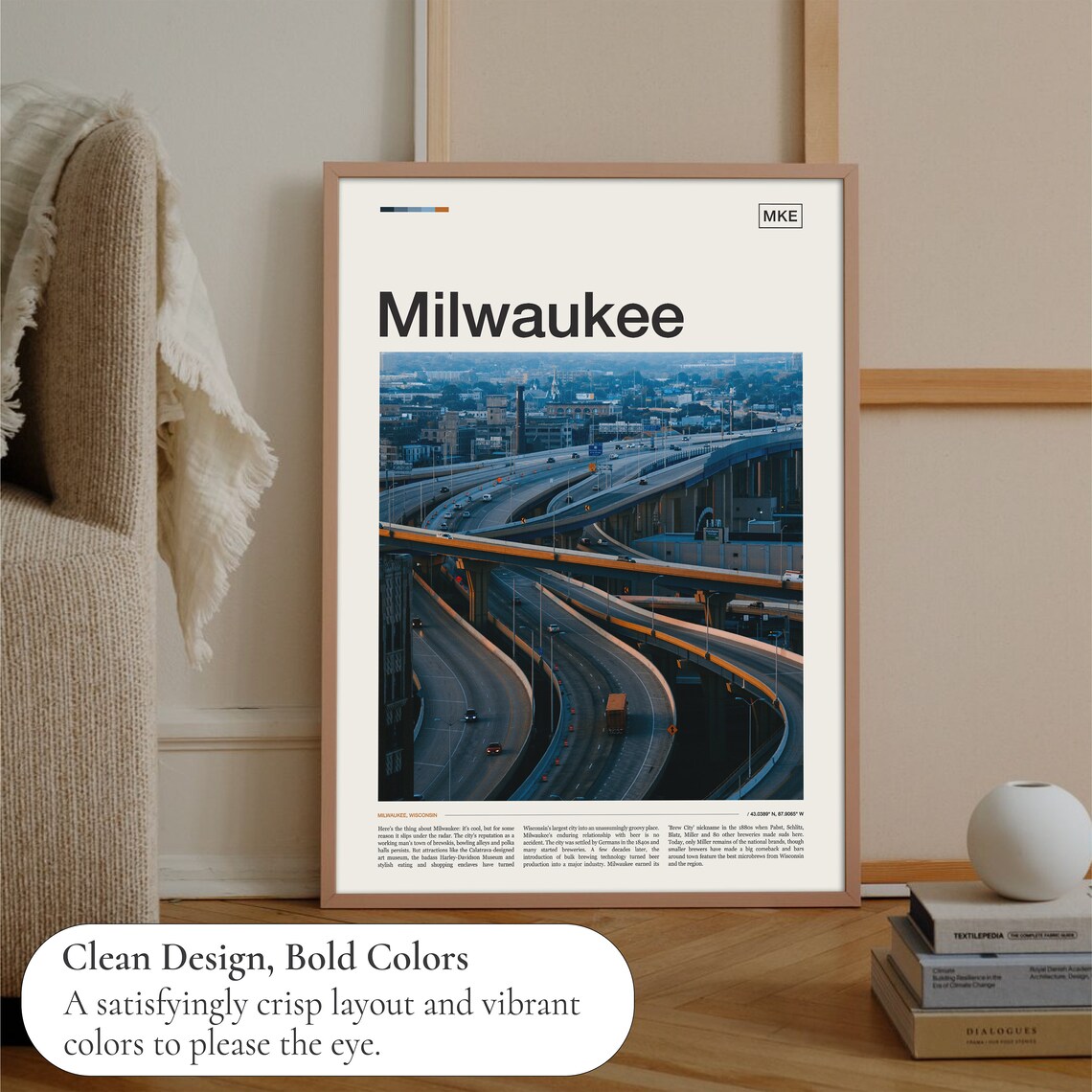 Milwaukee Travel Poster, City Wall Art Print - Image 3