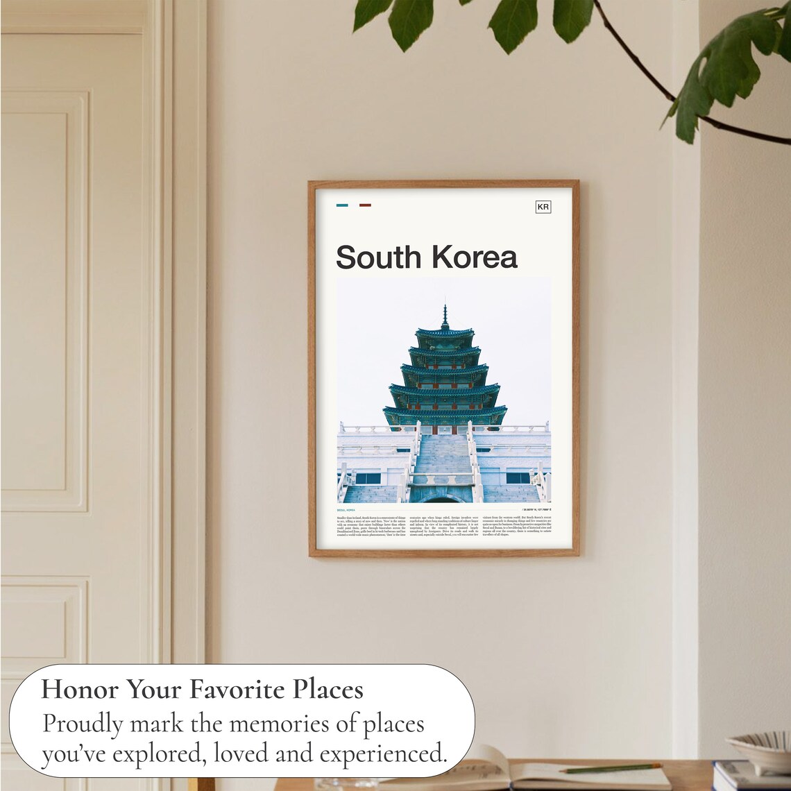 South Korea Seoul Palace Five Story Pagoda Editorial Travel Poster - Image 5