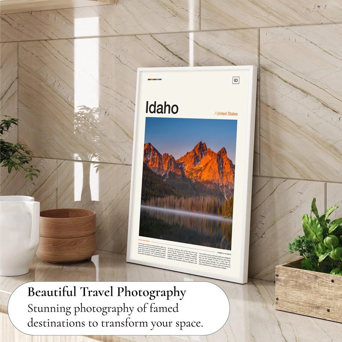 Idaho Travel Poster, USA Place Wall Art - Image 4