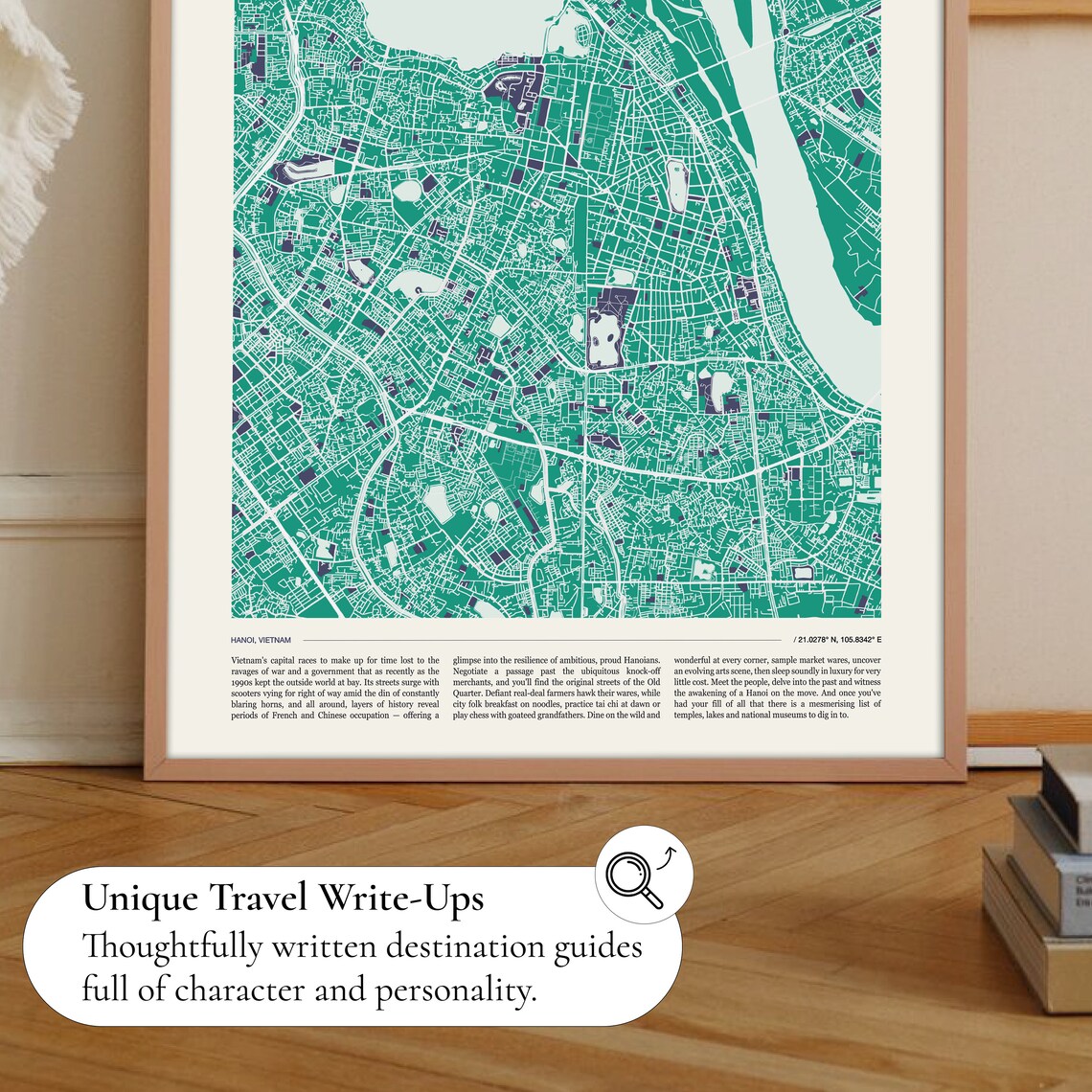 Hanoi Map Print, Vietnam Travel Poster - Image 2