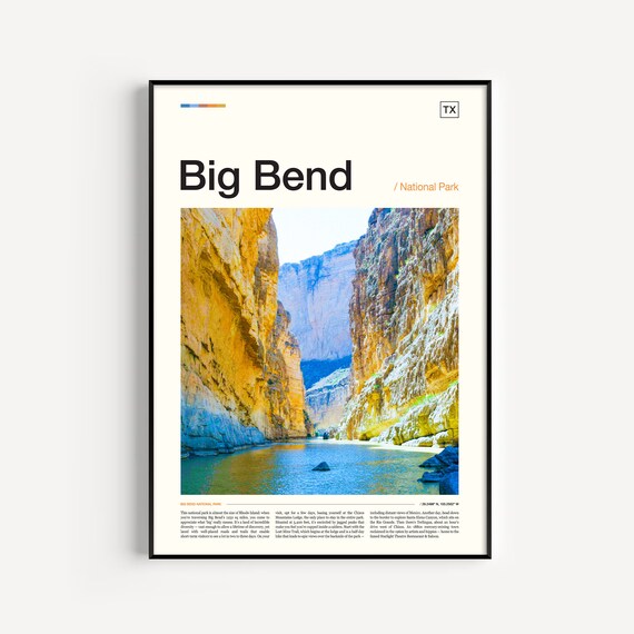 Big Bend National Park Santa Elena Canyon Texas River Photo Poster