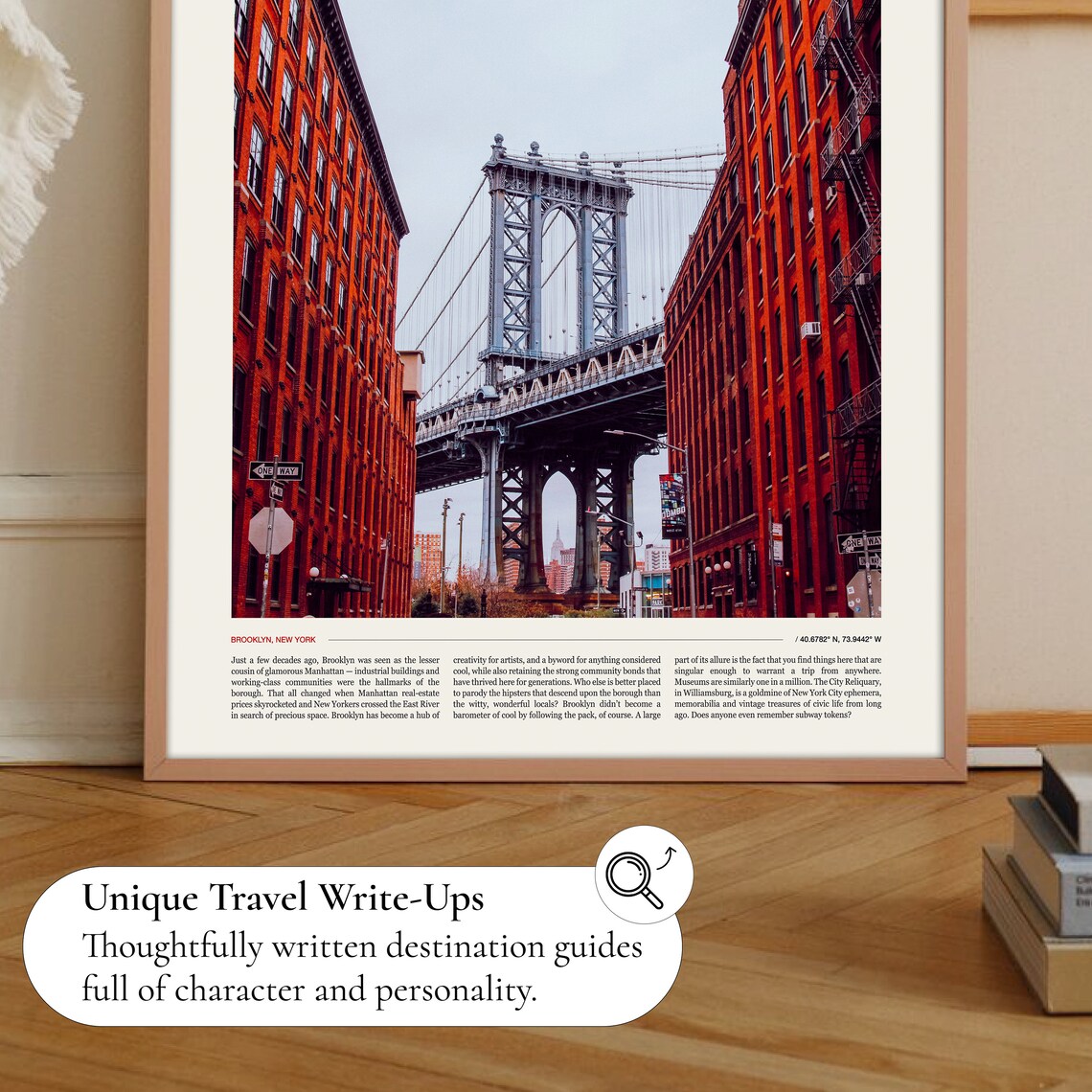 Brooklyn New York Manhattan Bridge DUMBO Brick Street City Poster - Image 2