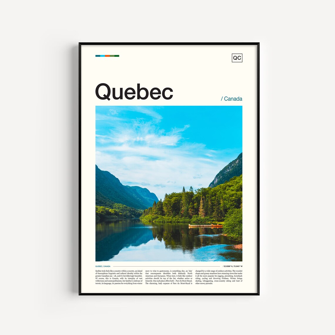 Quebec Canada Travel Poster