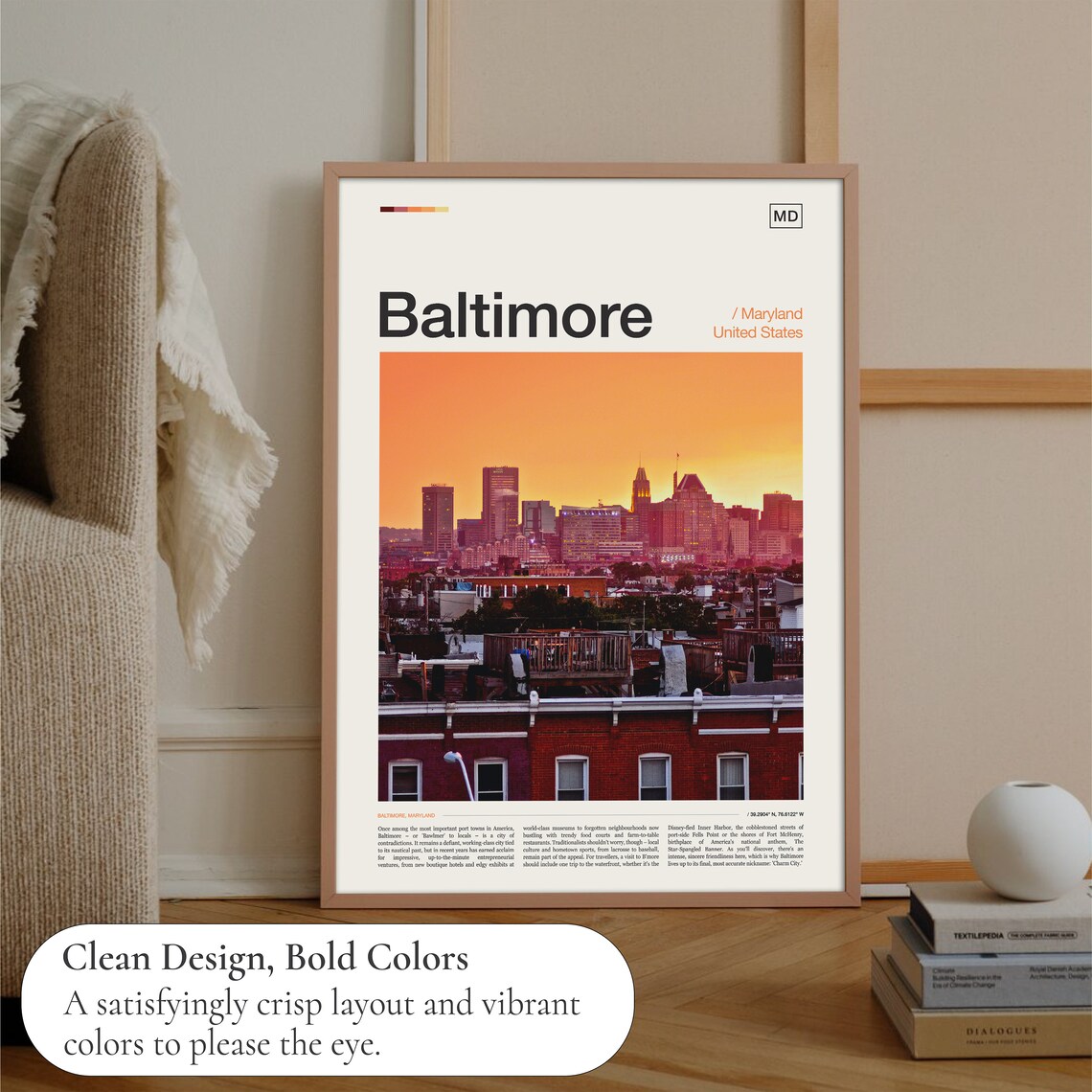 Baltimore Travel Poster, Baltimore Wall Art Print - Image 3
