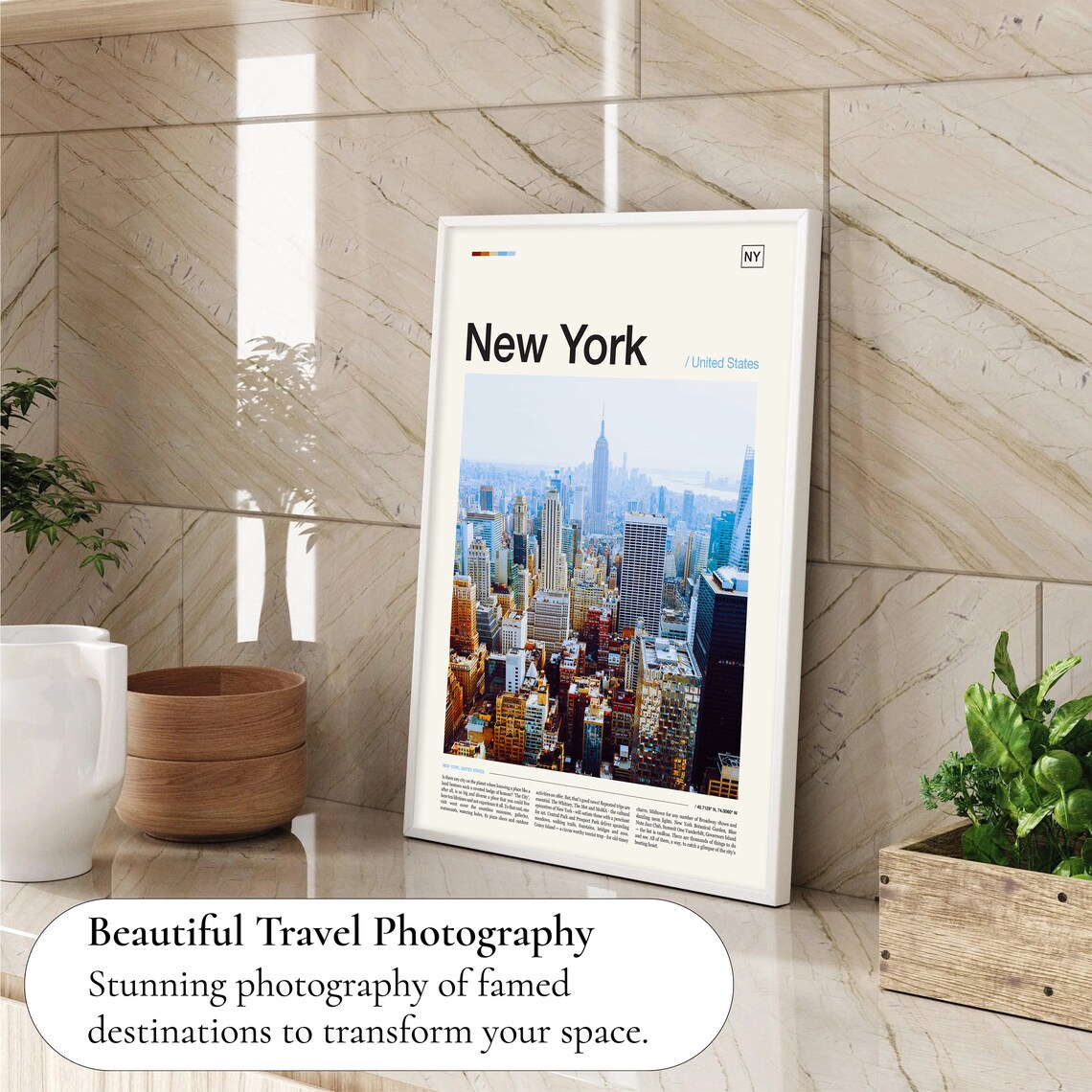New York State Travel Poster, NY Wall Art Print - Image 4