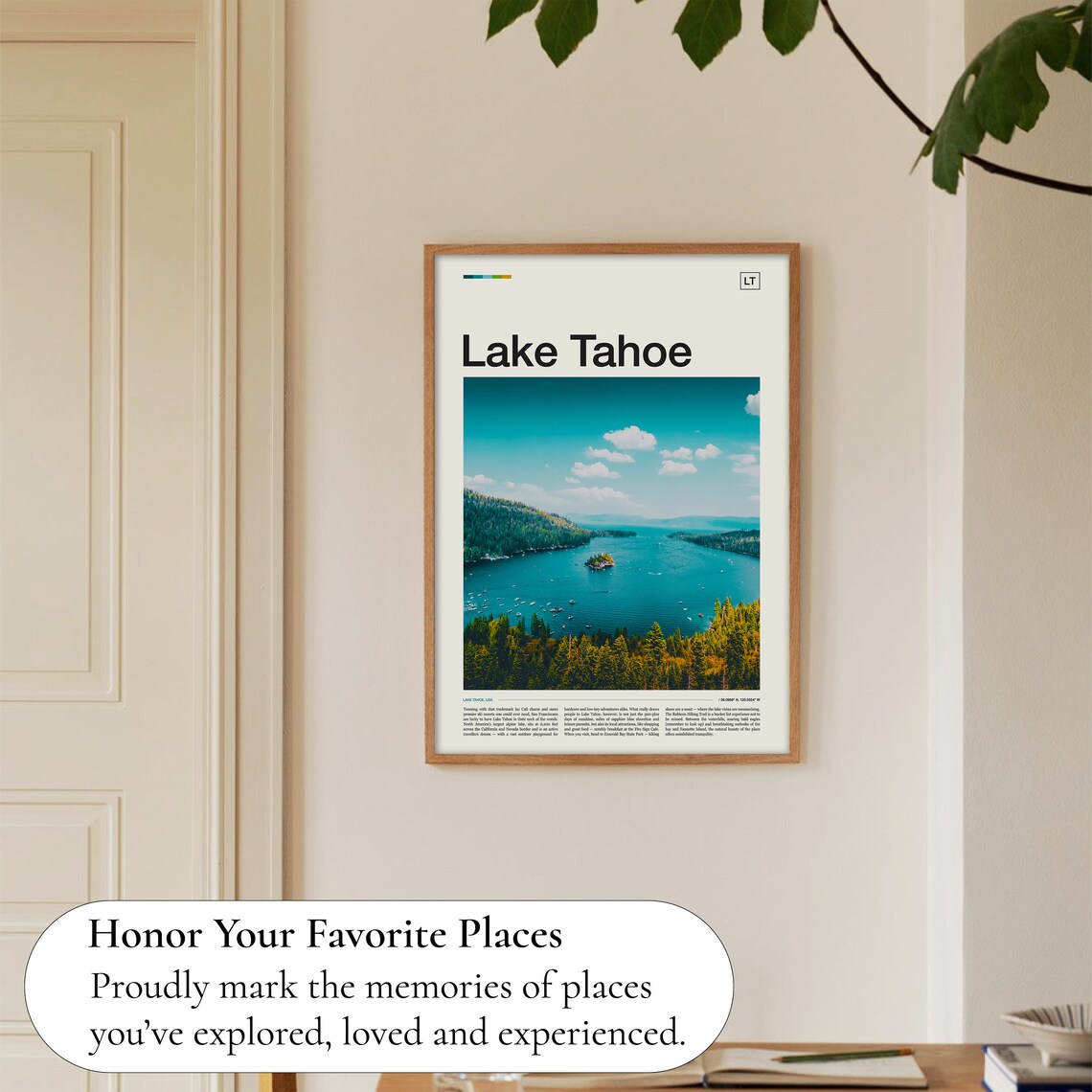 Lake Tahoe Travel Art Poster - Image 5