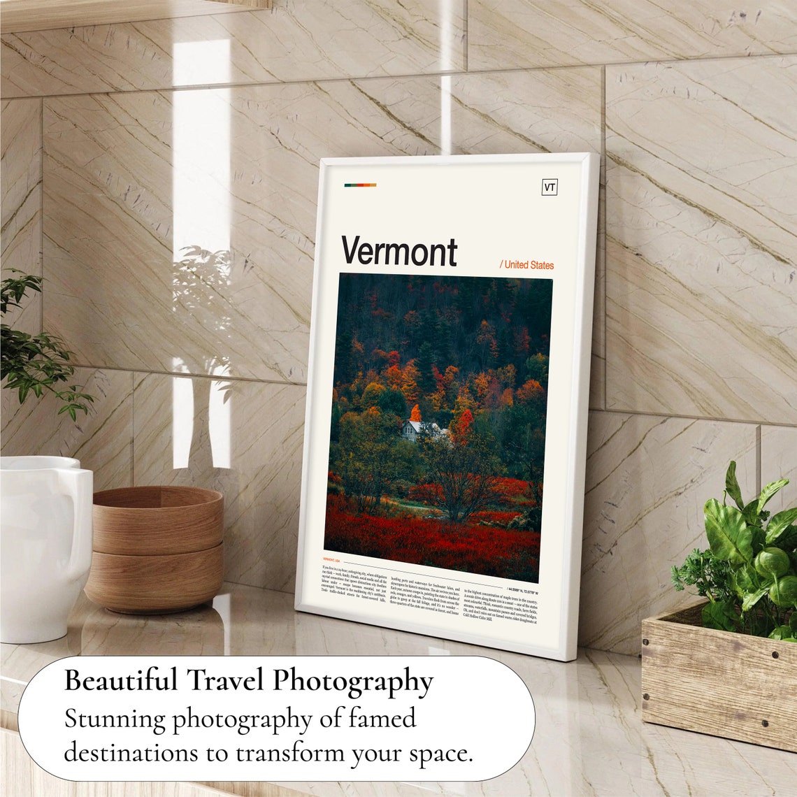 Vermont Poster Vermont Art Vermont Print Vermont Wall Art Vermont Landscape Vermont Travel Poster Vermont Photography Vermont Art Print - Image 4