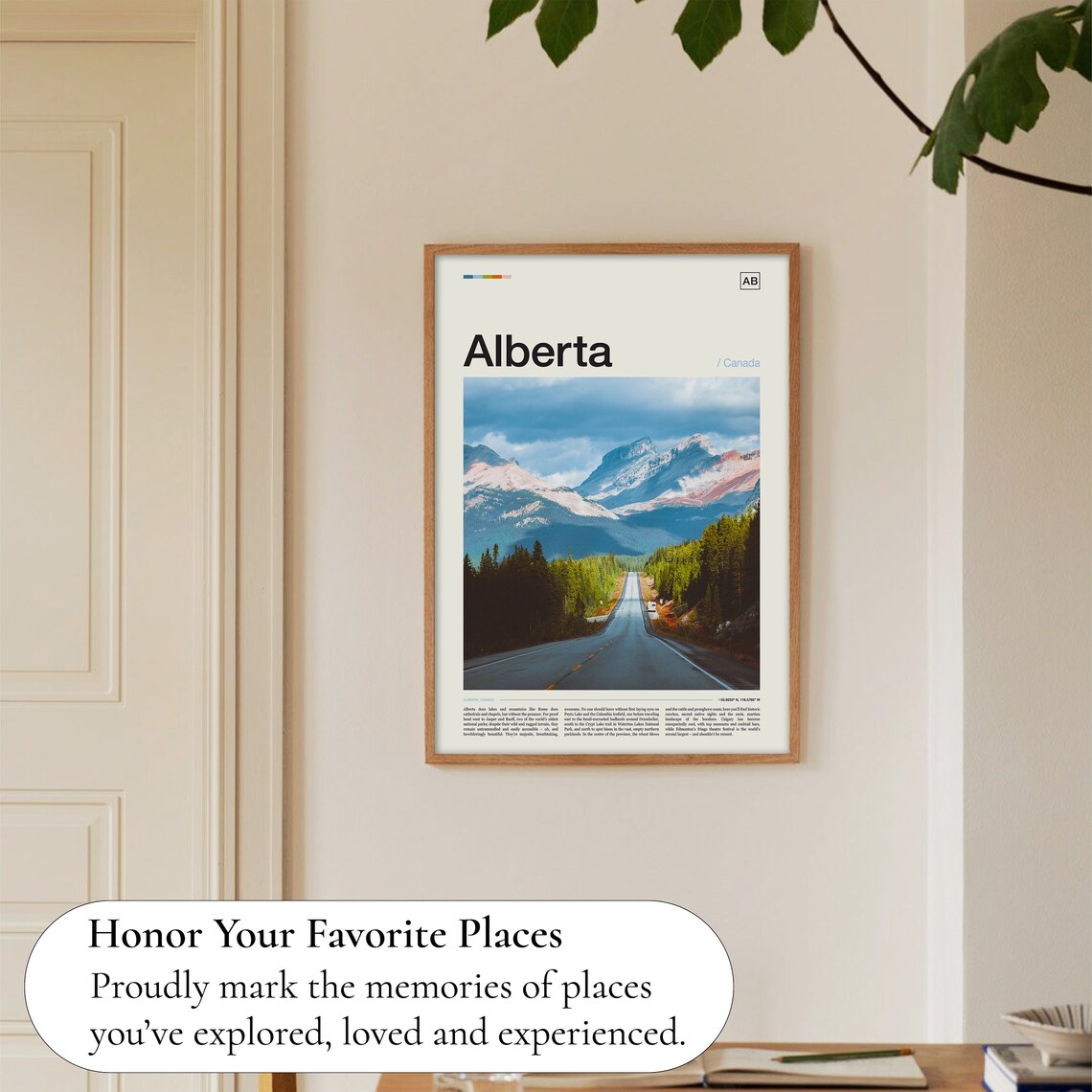 Alberta Travel Poster, Canada Landscape Art Print - Image 5
