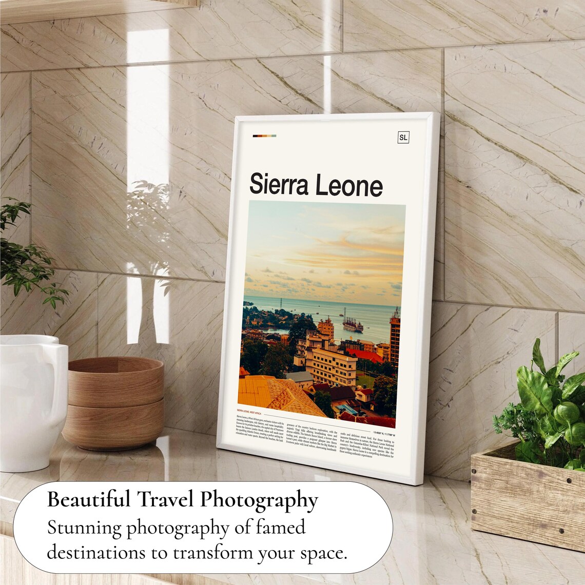 Sierra Leone Travel Poster, African Cultural Art - Image 4