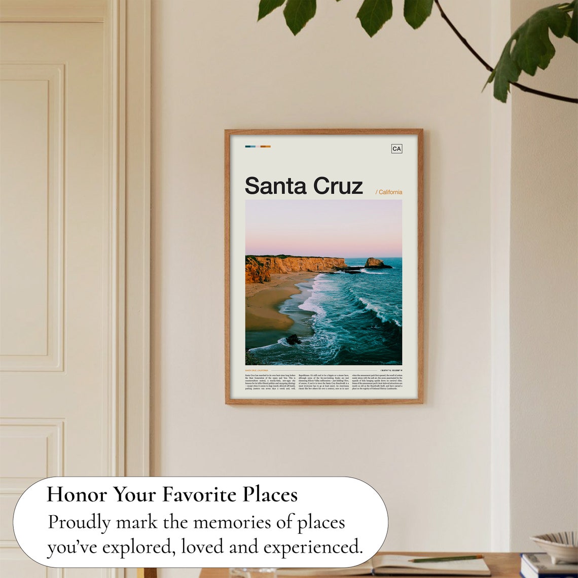 Santa Cruz Print Santa Cruz Poster Santa Cruz Wall Art Santa Cruz Art Print Santa Cruz Photo Santa Cruz Artwork Santa Cruz Photo - Image 5