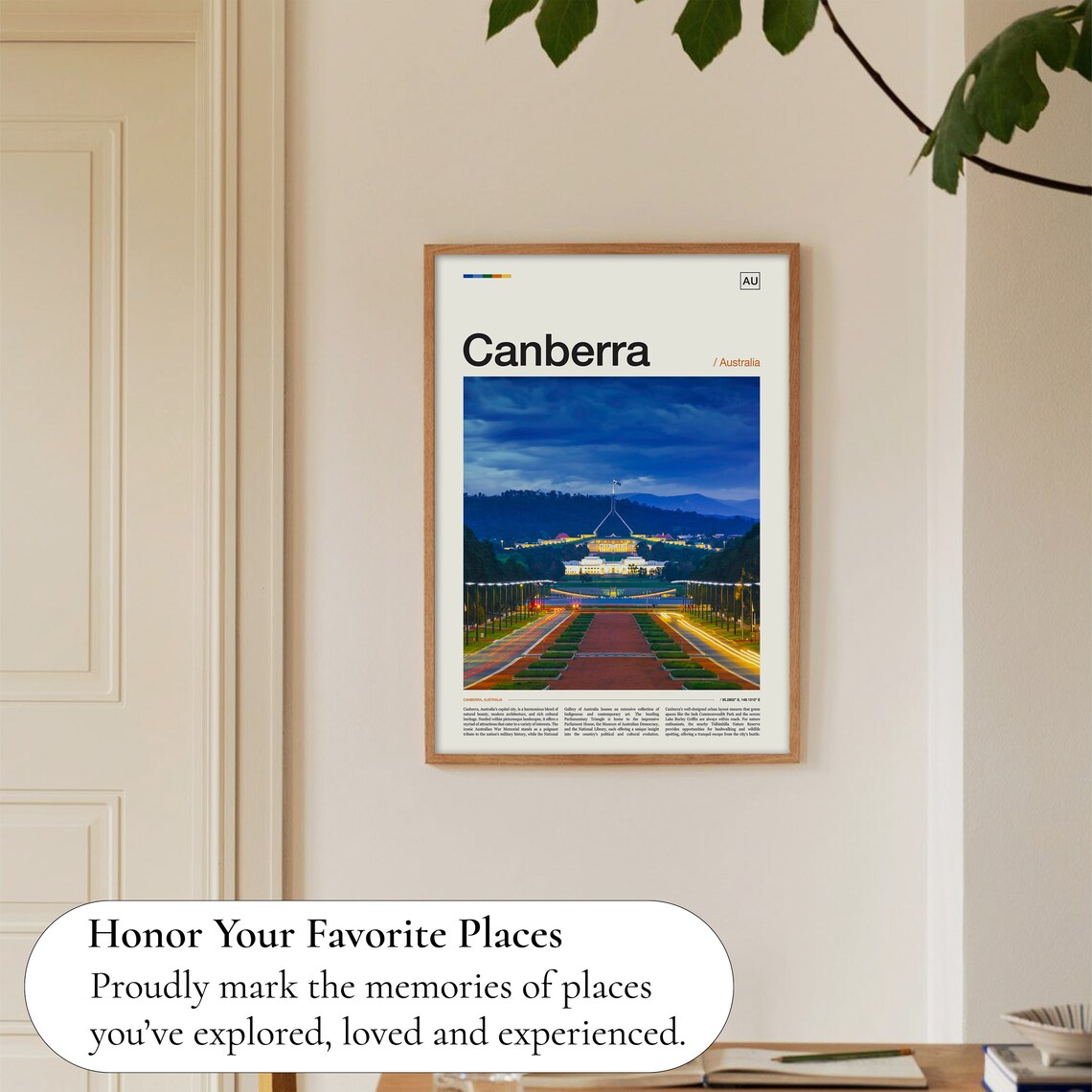 Canberra Australia Parliament House At Dusk City View Travel Poster - Image 5