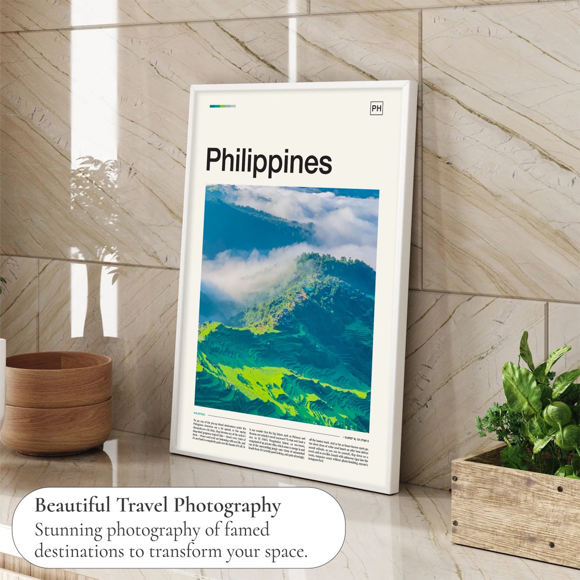 Philippines Rice Terraces Mountain Mist Editorial Travel Poster - Image 4