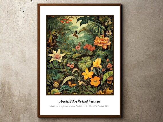 Henri Rousseau Print Poster Tropical Decor Botanical Jungle Exhibition Vintage Wall Art