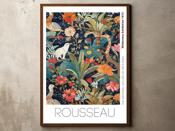 Henri Rousseau Print Poster Tropical Decor Botanical Jungle Exotic Pattern Vintage Wall Art