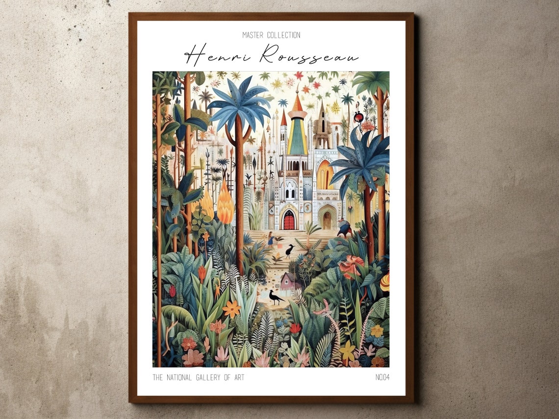 Henri Rousseau Tropical Jungle Palace Master Collection Art Poster