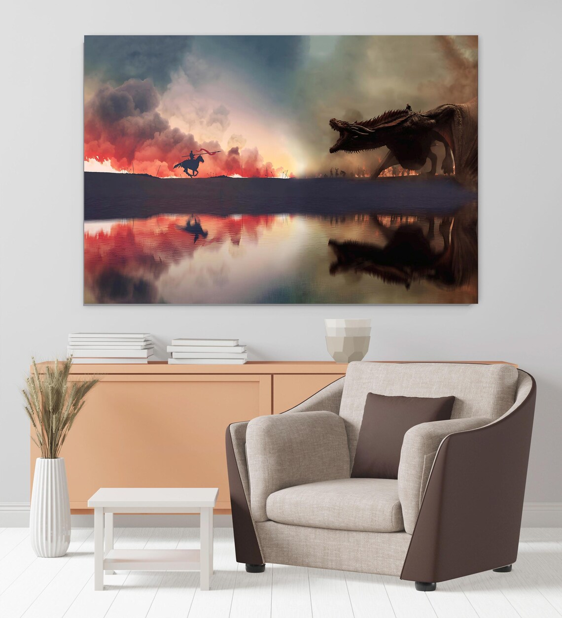 Game Of Throne Dragon War Art Print - Image 3