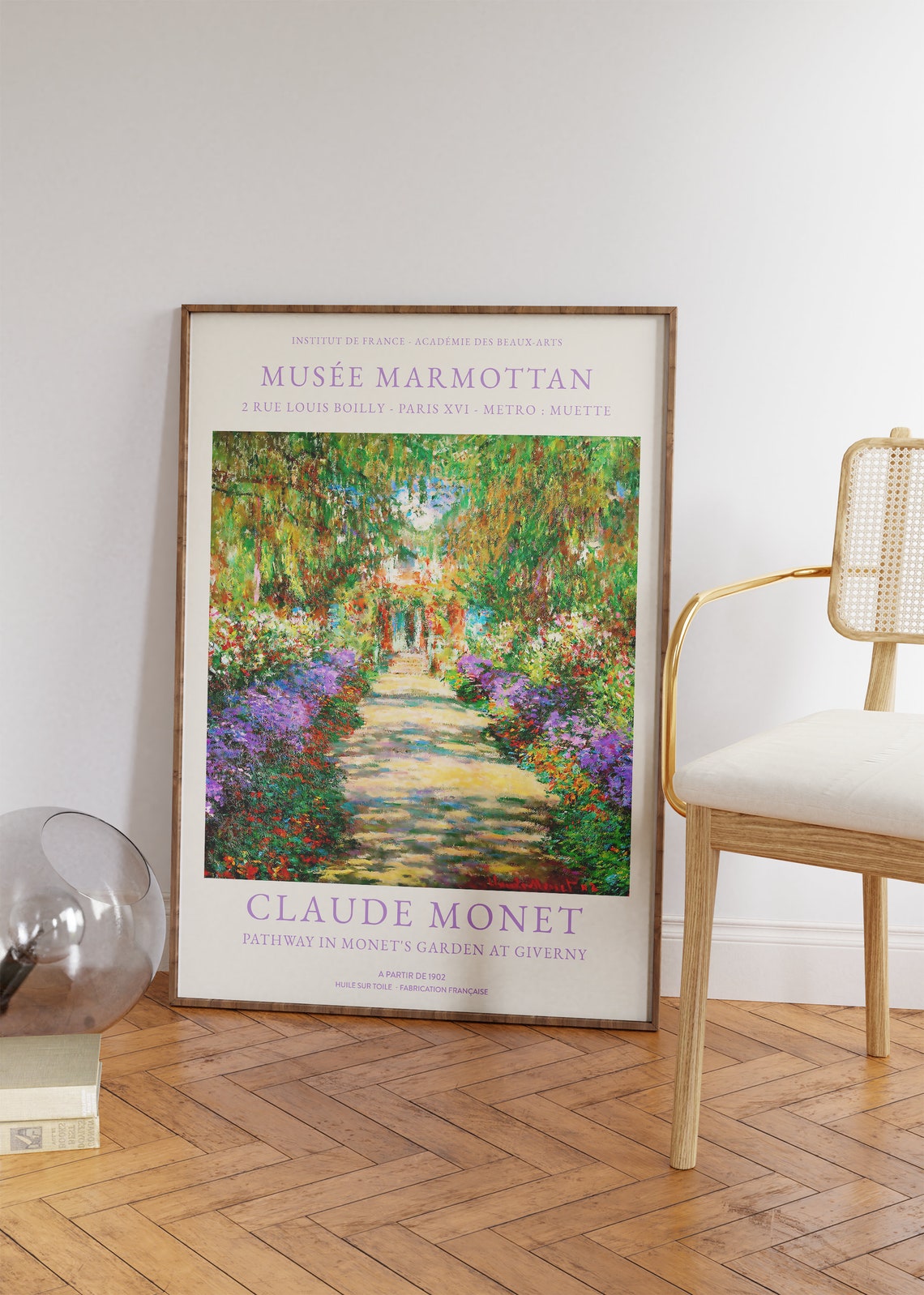 Claude Monet Garden Pathway Giverny Flower Museum Exhibition Poster - Image 4